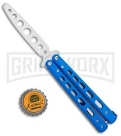 Boker Plus Mini Balisong Blue Skeletonized Trainer Knife - Satin Dull 8 Boker Plus Mini Balisong Blue Skeletonized Trainer Knife - Satin Dull -Knife Sale Shop Boker Plus Mini Balisong Trainer Blue Holes G 10 Satin 01BO715SOI BHQ 99636 jr bottlecap large