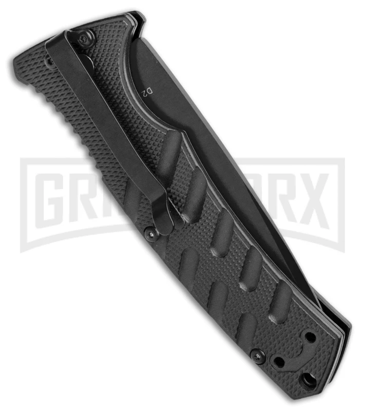 Boker Plus Strike Automatic Knife - Drop Point Black Plain 3 Boker Plus Strike Automatic Knife - Drop Point Black Plain - Image 3