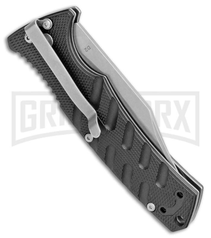 Boker Plus Strike Automatic Knife - Bowie Stonewash Plain 3 Boker Plus Strike Automatic Knife - Bowie Stonewash Plain - Image 3