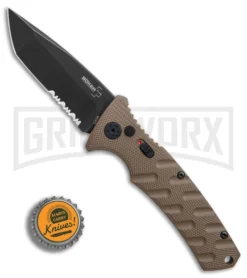 Boker Plus Strike Coyote Brown Automatic Knife - Tanto Black SW Serr 12 Boker Plus Strike Coyote Brown Automatic Knife - Tanto Black SW Serr -Knife Sale Shop Boker Plus Strike Tanto Coyote Brown black sw serr BHQ 67885 er bottlecap large