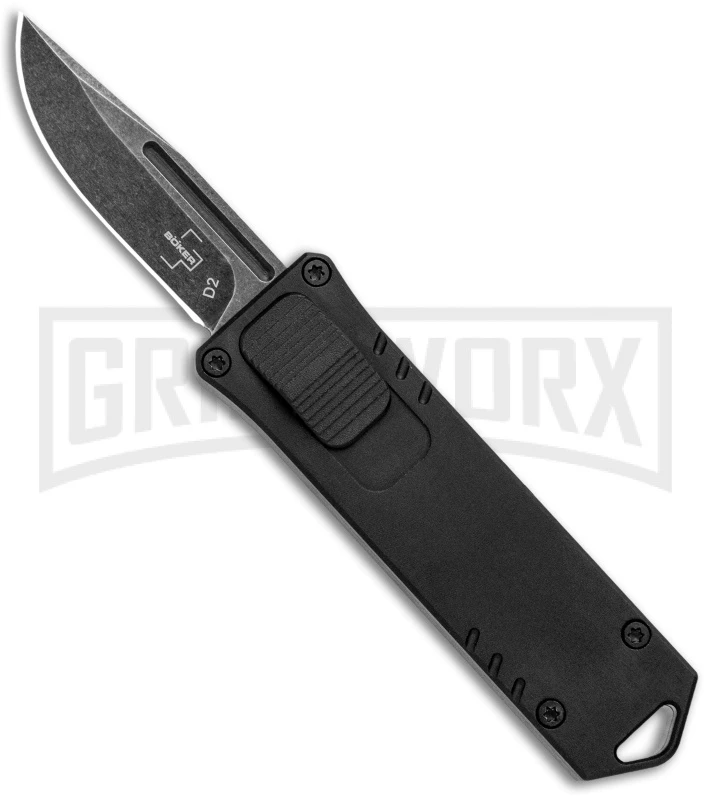 Boker Plus USB OTF Black Automatic Knife Aluminum - Black SW Plain 1 Boker Plus USB OTF Black Automatic Knife Aluminum - Black SW Plain