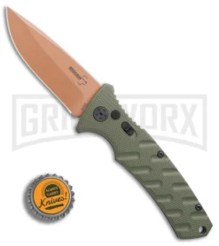 Boker Plus Strike Desert Warrior OD Green Automatic Knife - D2 Drop Point Copper 12 Boker Plus Strike Desert Warrior OD Green Automatic Knife - D2 Drop Point Copper -Knife Sale Shop Boker Strike drop point Desert Warrior OD Green copper BHQ 70998 er bottlecap large
