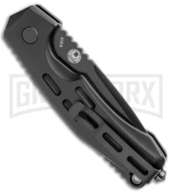 Boker Thunder Storm Automatic Knife Black - Black Plain 5 Boker Thunder Storm Automatic Knife Black - Black Plain -Knife Sale Shop Boker Thunder Storm Auto Black Black BHQ 110587 jr side 2 large