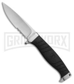 Browning Bush Craft Ignite Black G-10 Fixed Blade Knife - Satin Serr