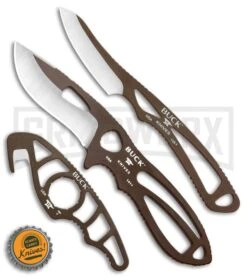 Buck Knives Buck PakLite Field Master Kit Brown Fixed Blade/Guthook - Brown/Satin -Knife Sale Shop Buck PakLite Field Master Guthook Brown 0141BRSVP BHQ 106683 jr bottlecap large