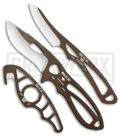 Buck Knives Buck PakLite Field Master Kit Brown Fixed Blade/Guthook - Brown/Satin