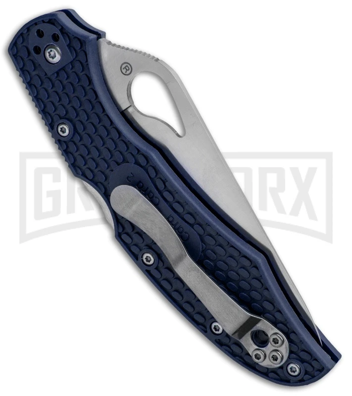 Byrd Cara Cara 2 Blue FRN Folding Knife - Satin Serr 3 Byrd Cara Cara 2 Blue FRN Folding Knife - Satin Serr - Image 3