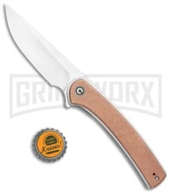 CIVIVI Asticus Stonewashed Copper Liner Lock Knife - Satin Plain 7 CIVIVI Asticus Stonewashed Copper Liner Lock Knife - Satin Plain -Knife Sale Shop CIVIVI Asticus LL Copper Satin BHQ 118856 jr bottlecap large