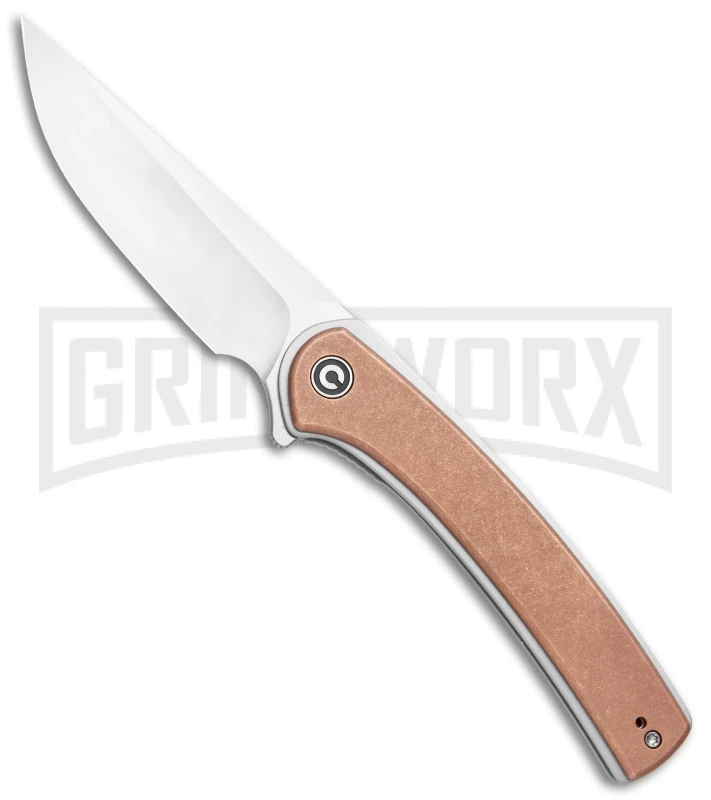 CIVIVI Asticus Stonewashed Copper Liner Lock Knife - Satin Plain 1 CIVIVI Asticus Stonewashed Copper Liner Lock Knife - Satin Plain