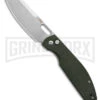 CJRB Cutlery Ekko Carbon Dark Green Micarta Lock Knife - SW Plain