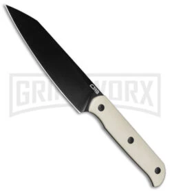 CJRB Desert White G-10 Silax Knife - Fixed Blade Black AR-RPM9