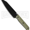 CJRB Green G-10 Silax Knife - Fixed Blade Black AR-RPM9