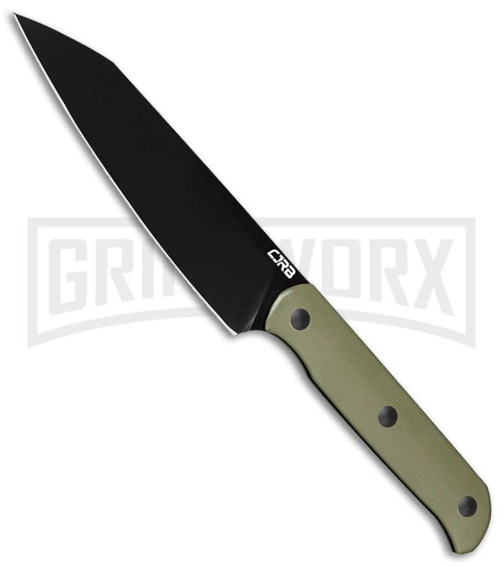 CJRB Green G-10 Silax Knife - Fixed Blade Black AR-RPM9 1 CJRB Green G-10 Silax Knife - Fixed Blade Black AR-RPM9
