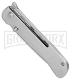 CRKT Crawford Offbeat Lockback Knife - Satin Drop Point -Knife Sale Shop CRKT Crawford Offbeat stainless steel satin BHQ 76678 er spine large