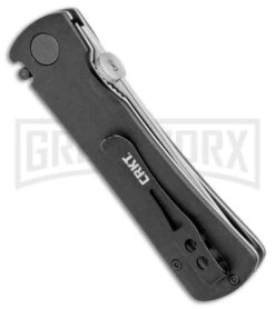 CRKT Folding Heiho Black G-10 Spring Assisted Knife - Satin Plain -Knife Sale Shop CRKT Folding Heiho SA Satin 2900 BHQ 6277 jr side large