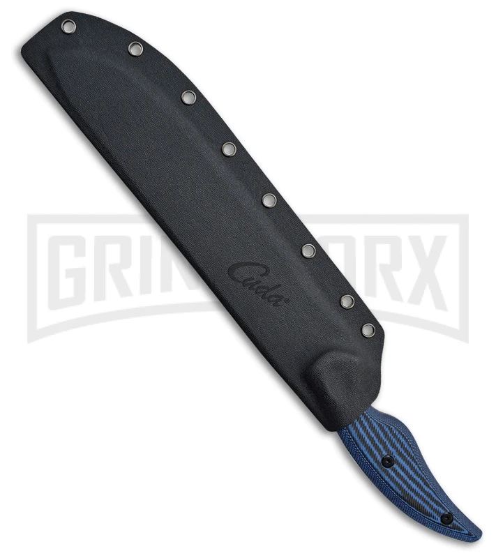 Camillus Cuda Large Breaking Blue Micarta Fixed Blade Knife - Black Plain 2 Camillus Cuda Large Breaking Blue Micarta Fixed Blade Knife - Black Plain - Image 2