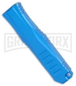 Mini Marvel Blue DA/OTF Automatic Knife - Tanto Black Plain -Knife Sale Shop Coffin Blaster Extreme Blue DA Tanto Black Plain GX 34980 jr side large