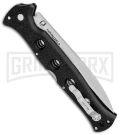 Cold Steel Counter Point XL Folding Knife - Satin Plain AUS-10A -Knife Sale Shop Cold Steel Counter Point XL Black Griv Ex 10AA BHQ 83389 jr side large