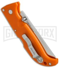 Cold Steel Blaze Orange Finn Wolf Lockback Knife - Satin Plain -Knife Sale Shop Cold Steel Finn Wolf LB Blaze Orange 20NPRYZ BHQ 51987 jr side large