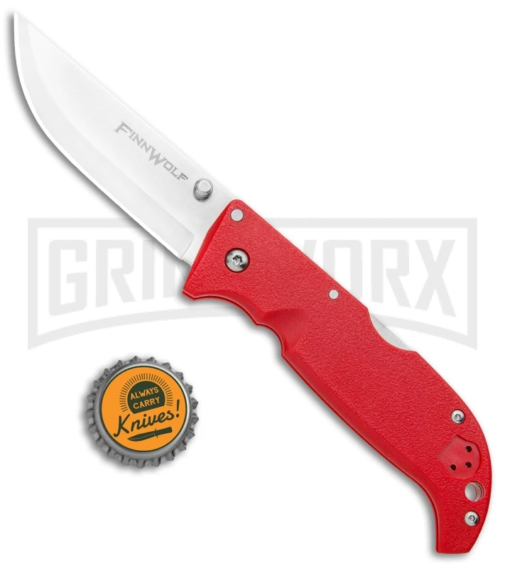 Cold Steel Finn Wolf Lockback Knife Red (3.5" Satin) 4 Cold Steel Finn Wolf Lockback Knife Red (3.5" Satin) - Image 4