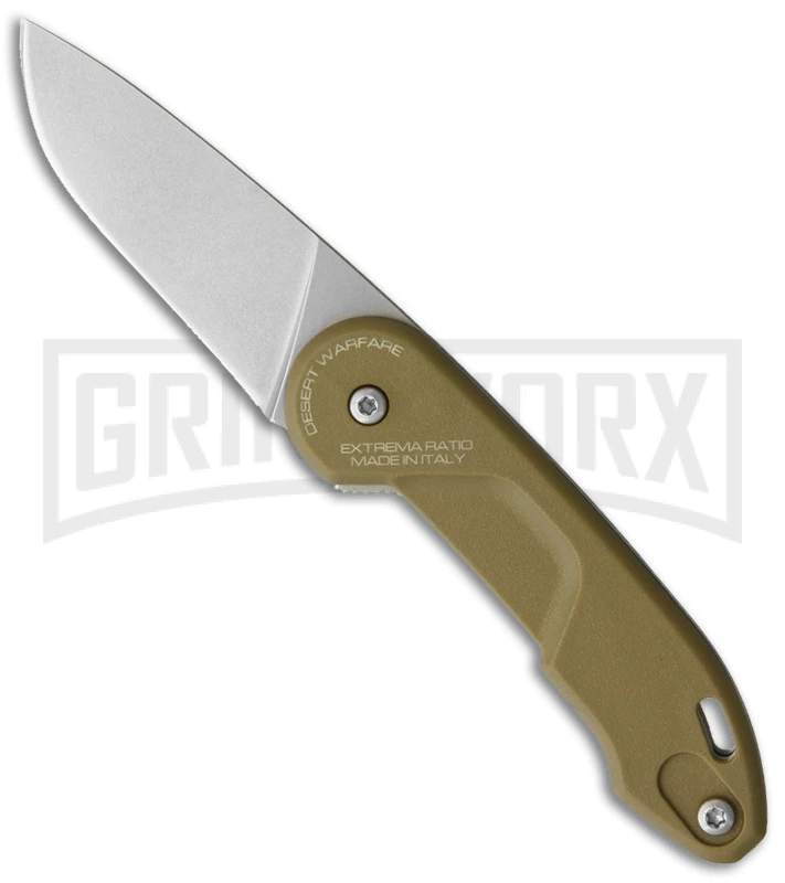 Extrema Ratio Desert Warfare BFO R OD Green Pocket Knife - Stonewash Plain 1 Extrema Ratio Desert Warfare BFO R OD Green Pocket Knife - Stonewash Plain