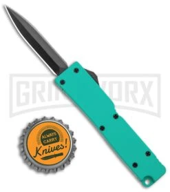 Firecracker Mini Robin Egg D/A OTF Automatic Knife - Black Dagger -Knife Sale Shop Firecracker Mini Robin Egg DA OTF Auto Black Dagger GX 37855 jr bottlecap large