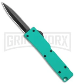 Firecracker Mini Robin Egg D/A OTF Automatic Knife - Black Dagger