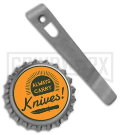 Knife Sale Shop -Knife Sale Shop Flytanium Ti Pocket Clip for Boker KALS Knives SW BHQ 174265 jr bottlecap large