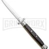 Frank B. 11" Italian Stiletto Swinguard Ebony Automatic Knife - Dagger