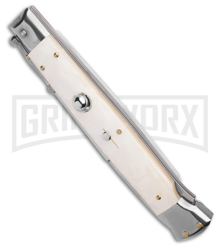 Frank B. 11" Italian Stiletto Swinguard Mother Of Pearl Automatic Knife - Bayo 2 Frank B. 11" Italian Stiletto Swinguard Mother Of Pearl Automatic Knife - Bayo - Image 2
