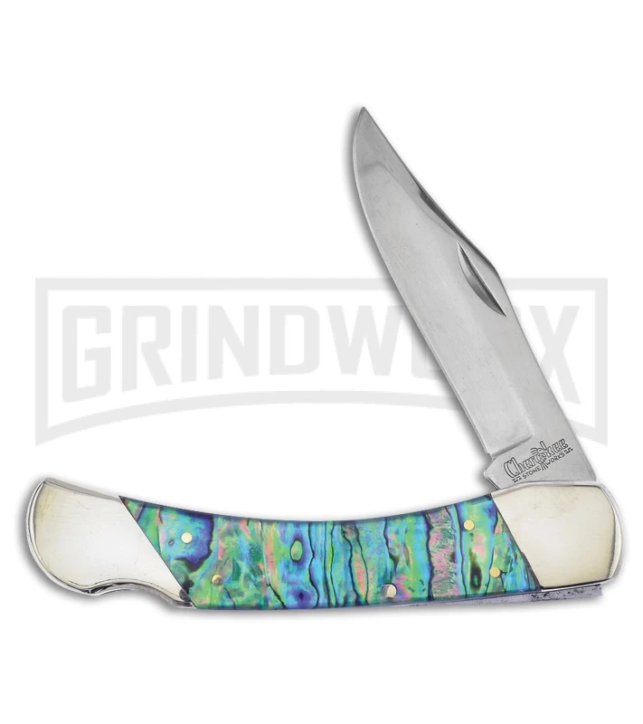 Frost Cutlery Cherokee Stoneworks Bear Claw Abalone Pocket Knife 1 Frost Cutlery Cherokee Stoneworks Bear Claw Abalone Pocket Knife