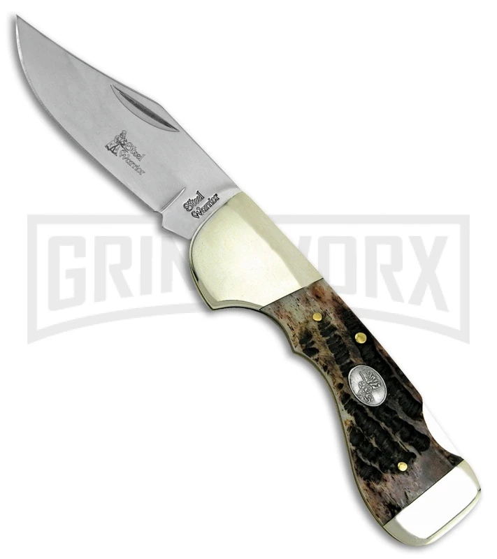 Frost Cutlery Steel Warrior Choctaw Winter Aged Bone Lockback Knife 1 Frost Cutlery Steel Warrior Choctaw Winter Aged Bone Lockback Knife