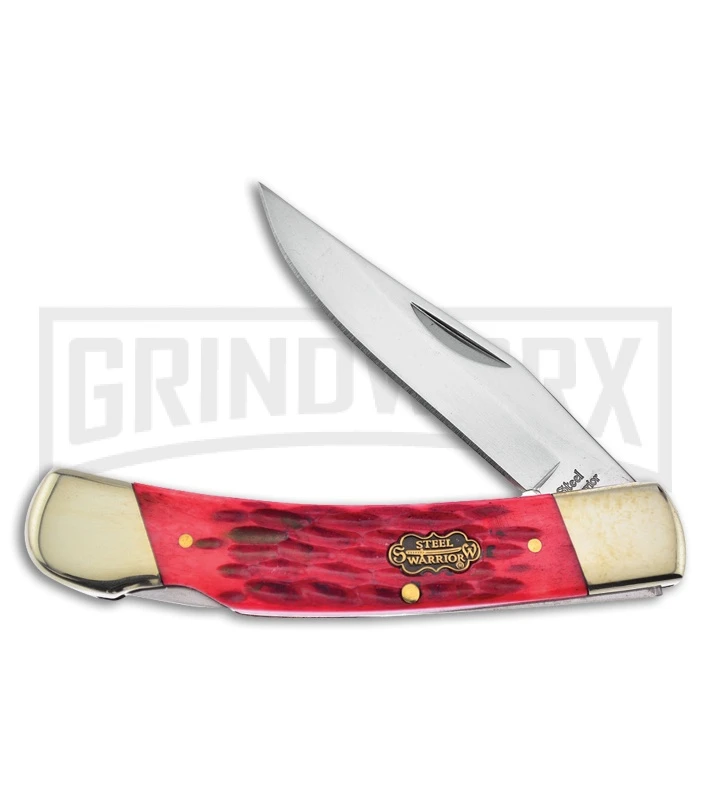 Frost Cutlery Steel Warrior Ibis Red Pick Bone Lockback Knife 1 Frost Cutlery Steel Warrior Ibis Red Pick Bone Lockback Knife