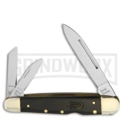 Frost Cutlery Steel Warrior Whittler Black Horn Lockback Knife