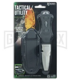 Gear Aid McNett Saturna Black Fixed Blade Knife - Satin Serr