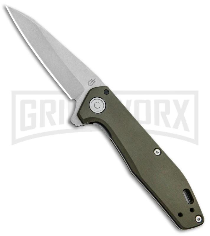 Gerber Fastball Flat Sage Liner Lock Flipper Knife - Stonewash Plain 1 Gerber Fastball Flat Sage Liner Lock Flipper Knife - Stonewash Plain