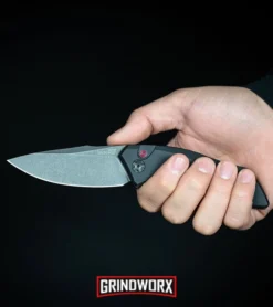 Kershaw Launch 1 Gray Automatic Knife - Gray DLC Plain 11 Kershaw Launch 1 Gray Automatic Knife - Gray DLC Plain -Knife Sale Shop Kershaw Launch 1 Automatic Knife Black Aluminum BlackWash 7100BW BHQ 27374 kp in hand web large 1