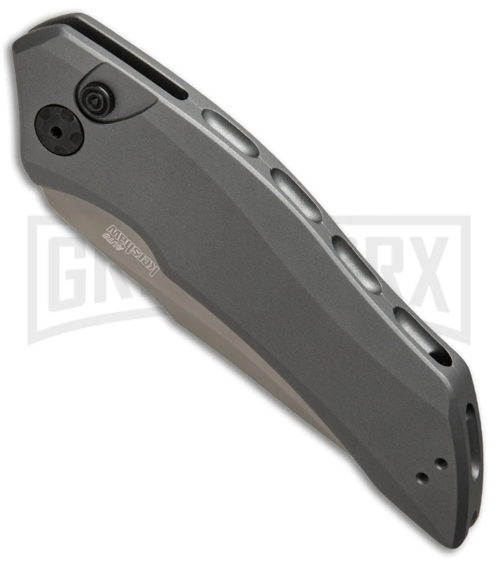 Kershaw Launch 1 Gray Automatic Knife - Gray DLC Plain 2 Kershaw Launch 1 Gray Automatic Knife - Gray DLC Plain - Image 2