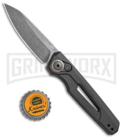 Kershaw Launch 11 Black Aluminum Automatic Knife - Blackwash Plain -Knife Sale Shop Kershaw Launch 11 Auto Black Aluminum Blackwash 7550 BHQ 105982 jr bottlecap large