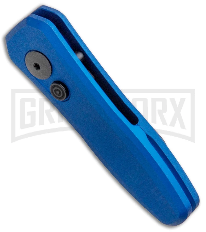 Kershaw Launch 4 Damascus Automatic Knife Blue CA Legal - Plain 2 Kershaw Launch 4 Damascus Automatic Knife Blue CA Legal - Plain - Image 2