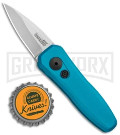 Kershaw Launch 4 Automatic Knife Teal CA Legal - Stonewash Plain -Knife Sale Shop Kershaw Launch 4 CA Legal Auto Teal SW KER7500TEALSW BHQ 92074 jr bottlecap large