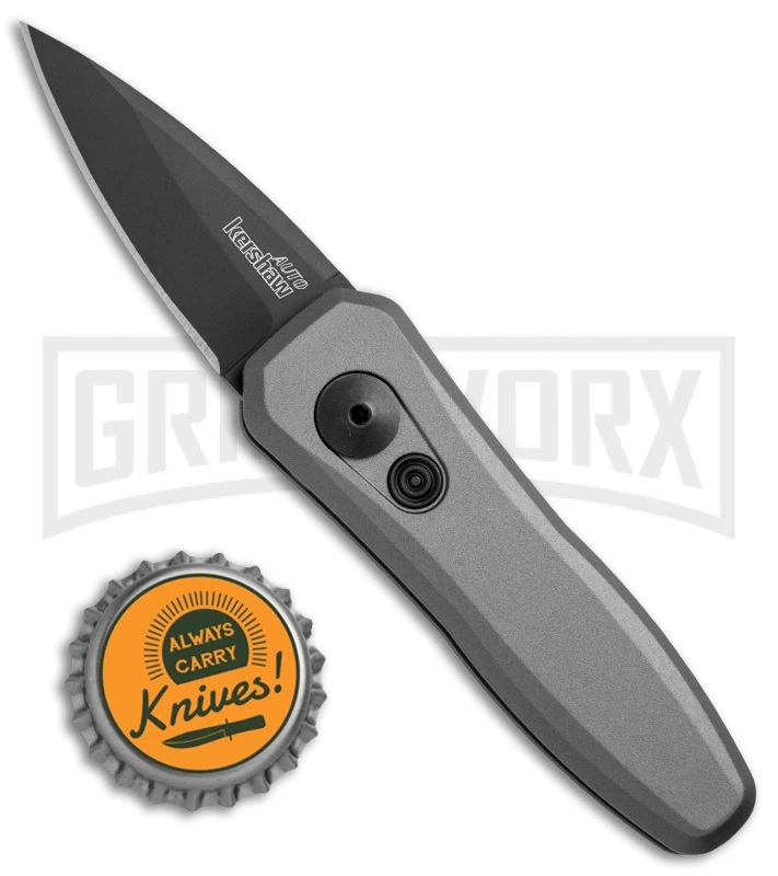 Kershaw Launch 4 Gray Automatic Knife CA Legal - Black Plain 4 Kershaw Launch 4 Gray Automatic Knife CA Legal - Black Plain - Image 4