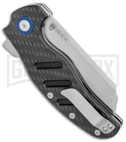Kizer Vanguard Sheepdog XL Liner Lock Knife Carbon Fiber - Satin Plain -Knife Sale Shop Kizer Vanguard Sheepdog XL C01C LL CF Satin V5488C3 BHQ 114106 jr side 2 large