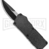 Lightning Fireball Black D/A OTF Automatic Knife - Drop Point Black Plain