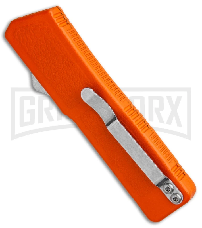 Lightning Orange D/A OTF Automatic Knife - Two-Tone Plain 3 Lightning Orange D/A OTF Automatic Knife - Two-Tone Plain - Image 3