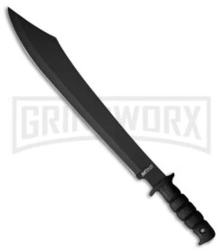 M-Tech Armadillo Black Machete W/ Compass - Black Plain