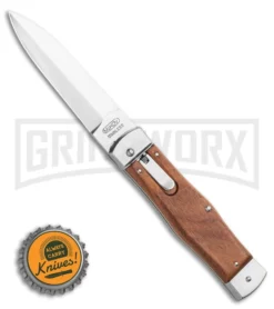 Mikov 241 Predator Double Bolster Wood Automatic Leverlock -Knife Sale Shop Mikov 241 Predator Double Bolster Leverlock Automatic Knife Wood 3.75 Polish BHQ 114695 LS Bottlecap large