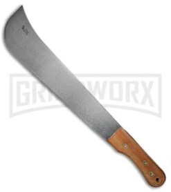 Okapi Panga African Bolo Wood Machete Fixed Blade - Satin