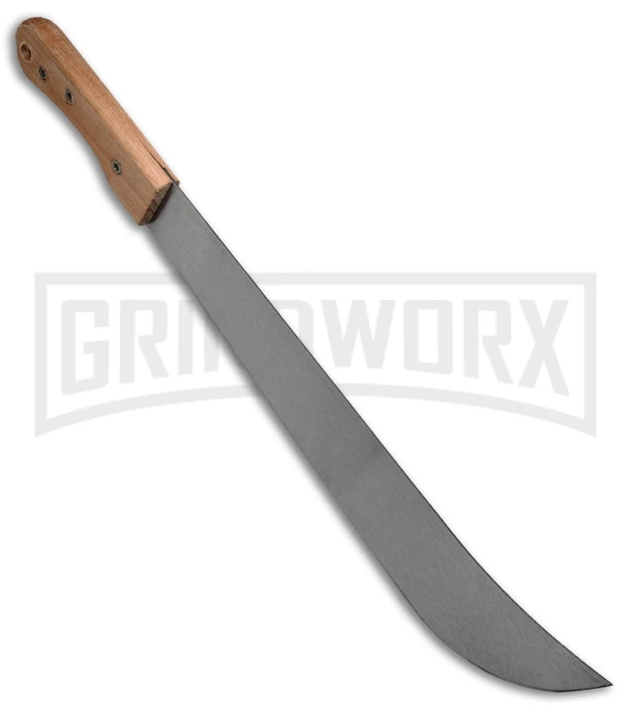 Okapi Panga African Bolo Wood Machete Fixed Blade - Satin 2 Okapi Panga African Bolo Wood Machete Fixed Blade - Satin - Image 2