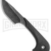 Outdoor Edge Le Duck Black TPR Fixed Blade Knife - Black Stonewash Plain